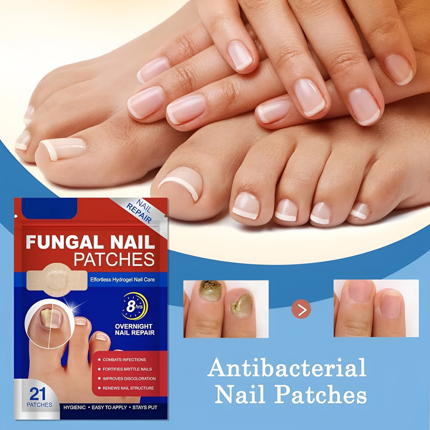 Parches para Uñas de Renovación Nocturna – Pack 2 Cajas (42und)