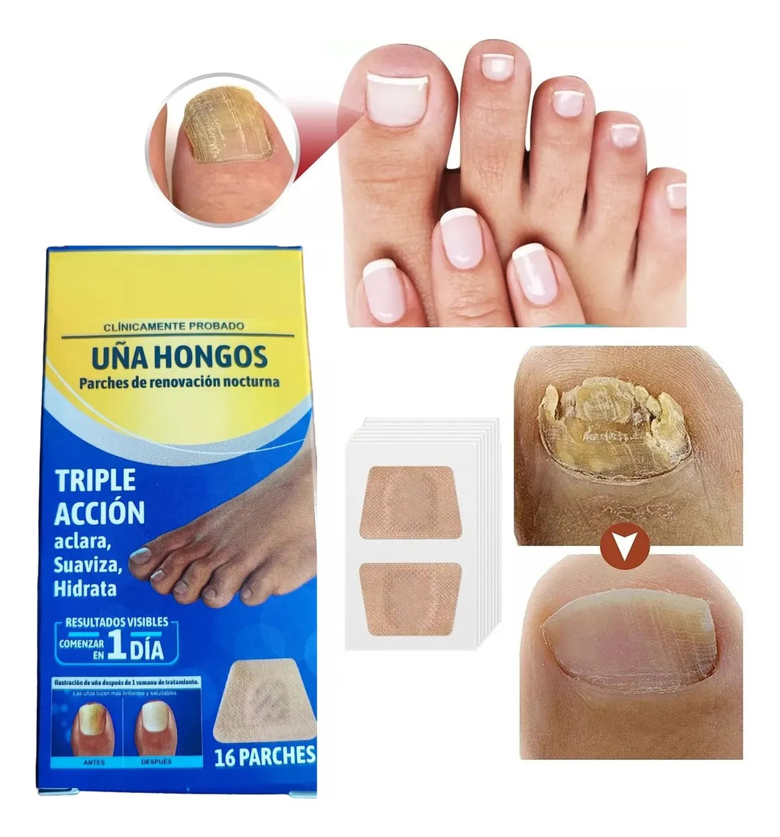 Parches para Uñas de Renovación Nocturna Pack x2