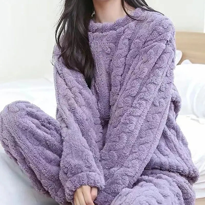 Pijama Polar Trenza