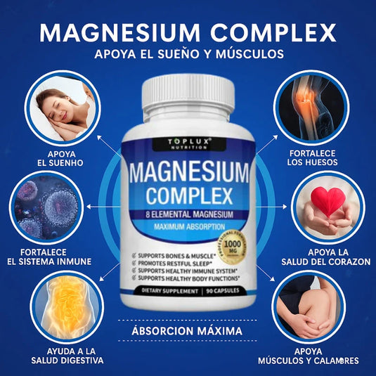 MAGNESIUM COMPLEX – 8 Formas de Magnesio Elemental