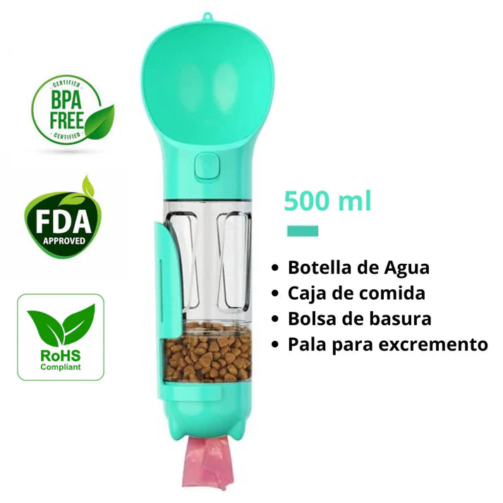 Botella Dispensadora 4 En 1 Para Mascota