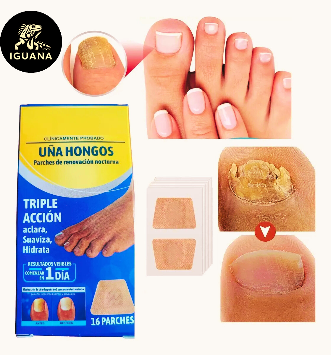 Parches para Uñas de Renovación Nocturna Pack x2