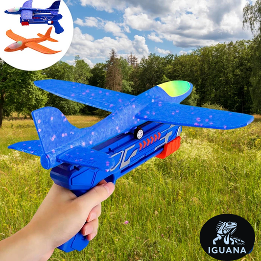 Pistola de Juguete Lanza Aviones con Luces ✈️