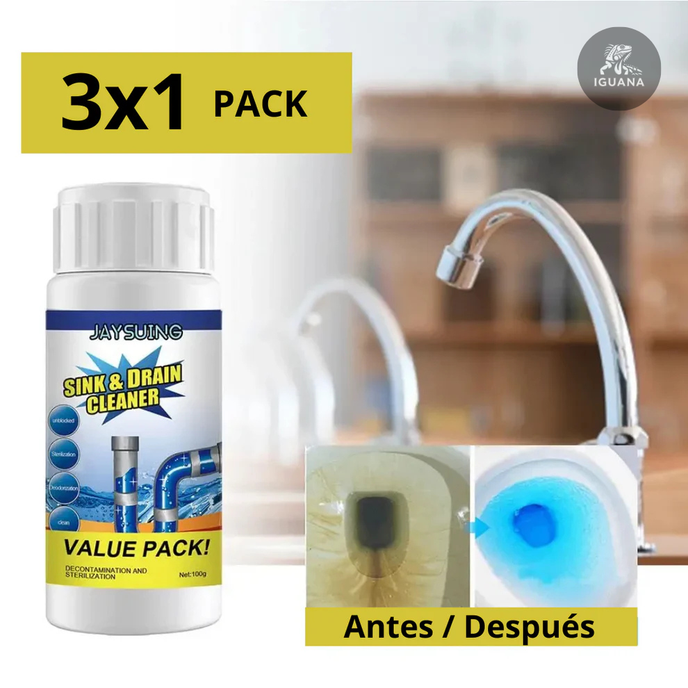 Pack x3 Limpiador y Destapador de Drenajes 110g
