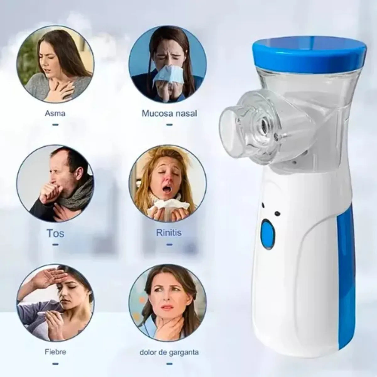 💙 Nebulizador Portátil 2-en-1 Niños & Adultos