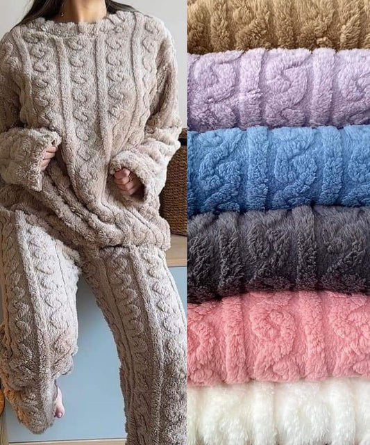 Pijama Polar Trenza